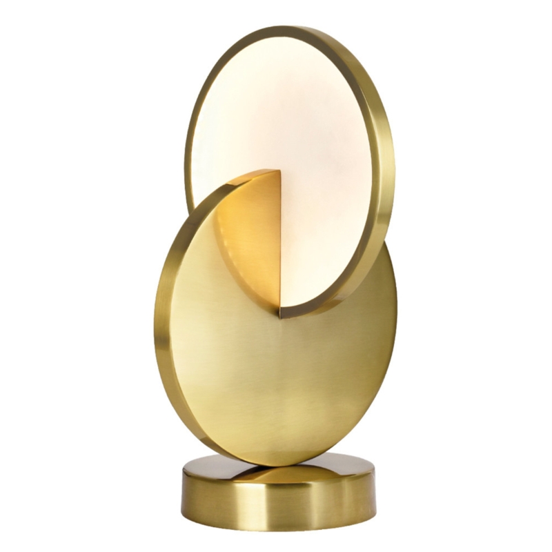 LED Lamp with Brushed Brass Finish