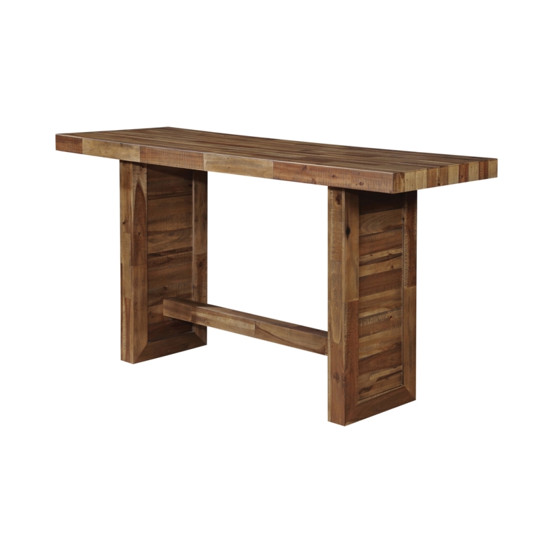 Rugged Wooden Bar Table with Rustic Charm