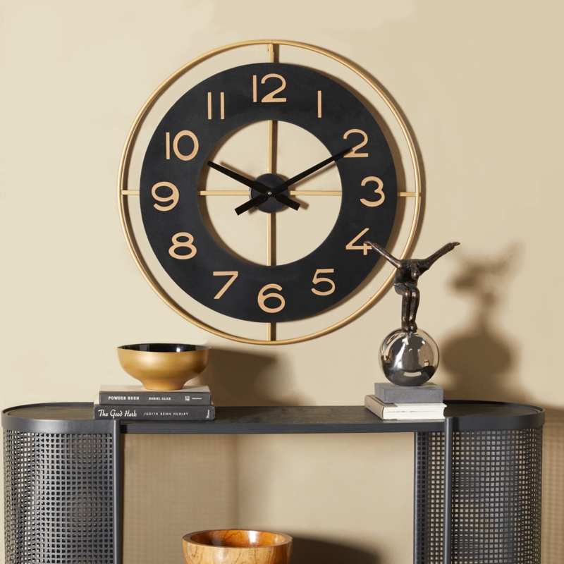 Vintage-Style Wall Clock with Silent Mechanism