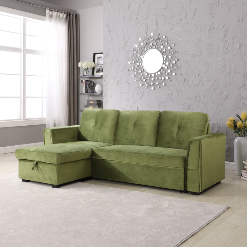 Sleeper Sectional with Chaise and Storage