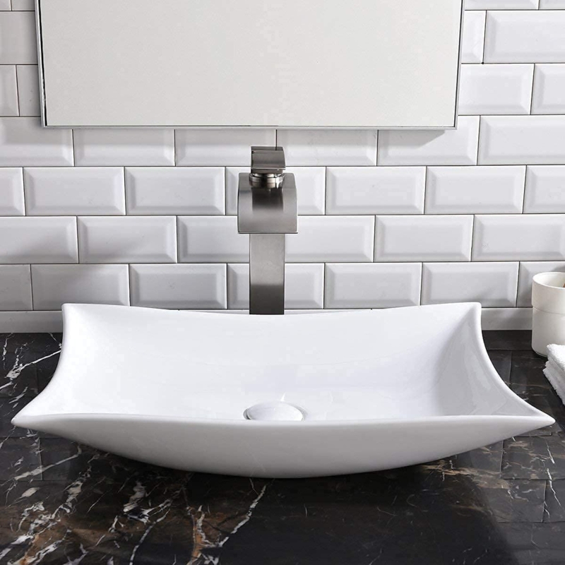 Contemporary Bathroom Ceramic Vessel Sink