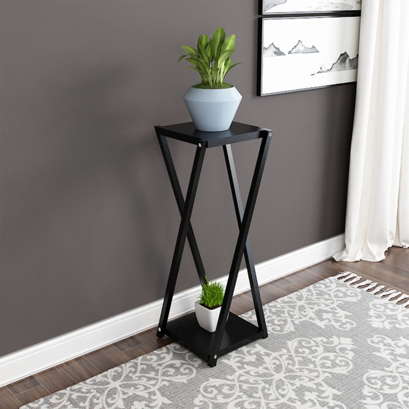 Elegant Wooden Plant Stand with Shelf