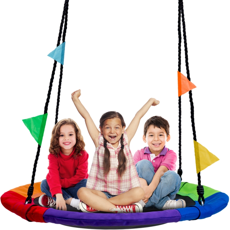 Oval Saucer Surf Swing with Flags