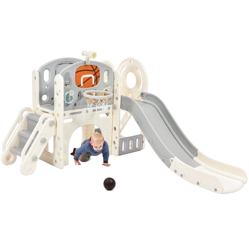 7-in-1 Kids Playground Slide Set
