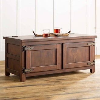 Wood Storage Trunk Coffee Table - Foter