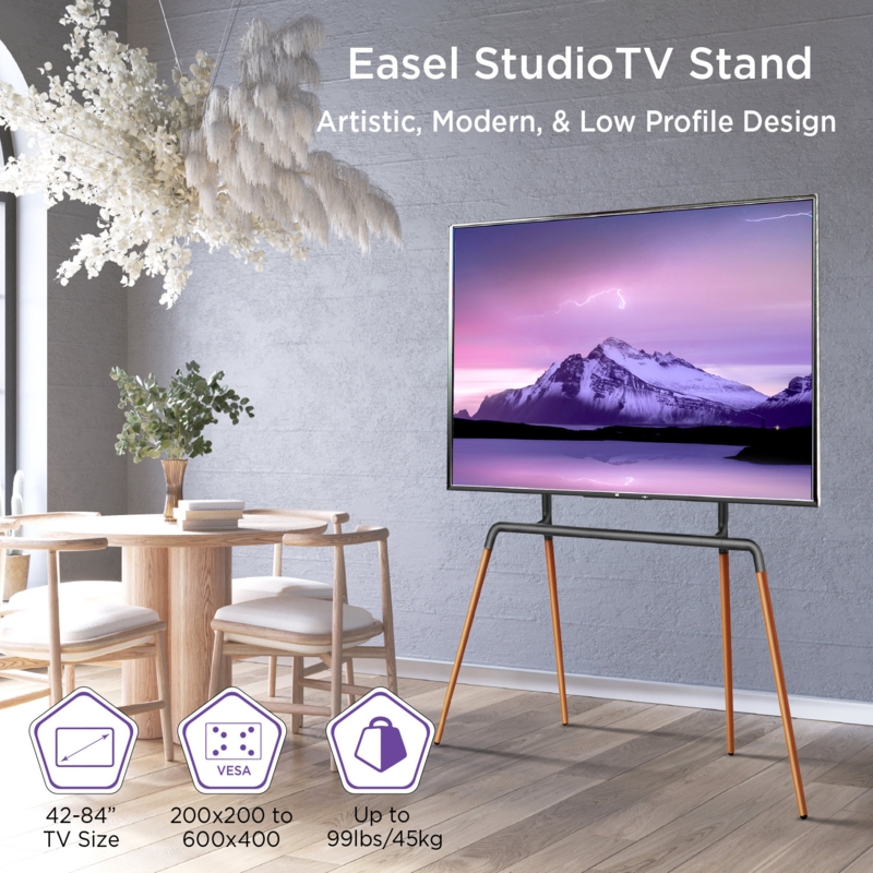 Easel TV Stand for 42"-82" Displays