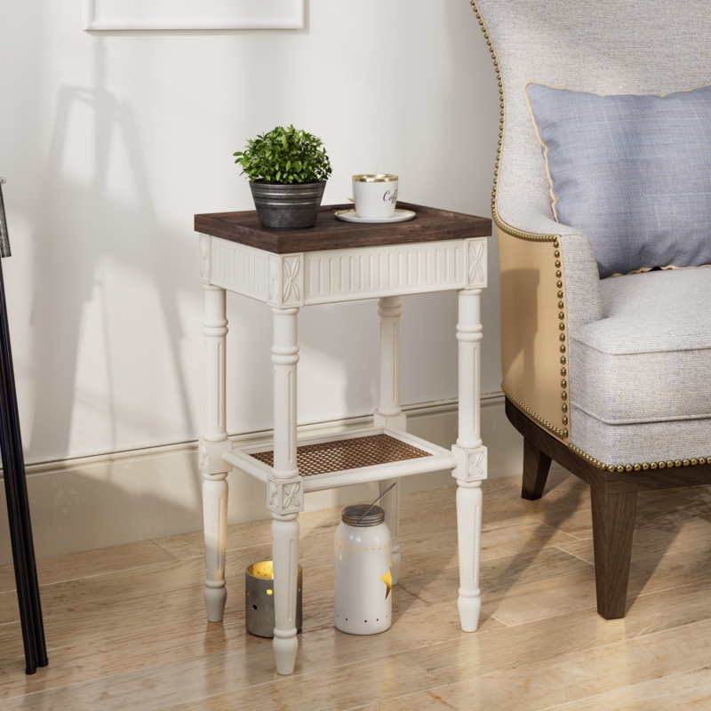 French Country Distressed Side Table