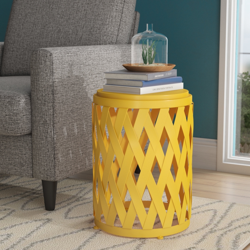 Lattice Iron Side Table