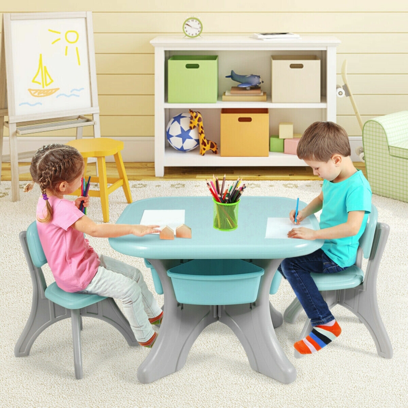 Kid's Plastic Chair and Table Set