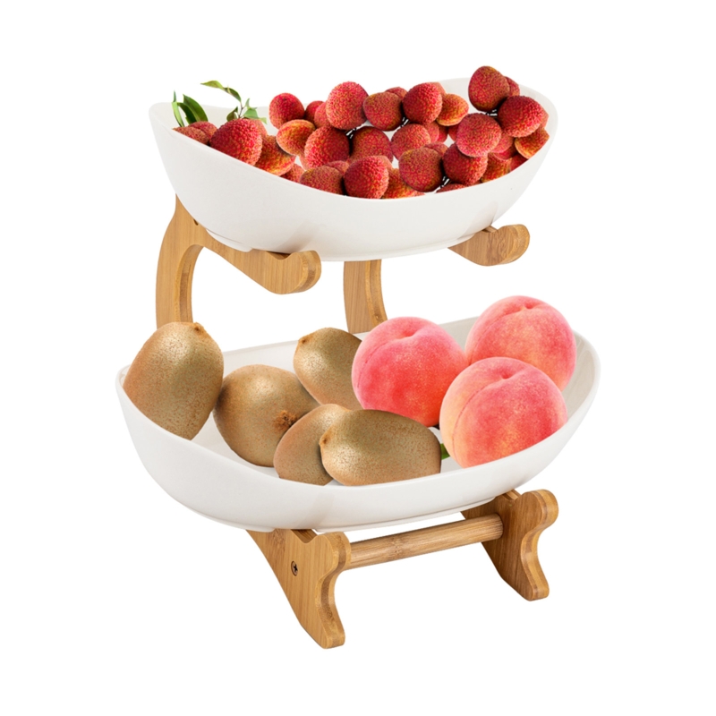 Two-Tiered Fruit Bowl with Storage