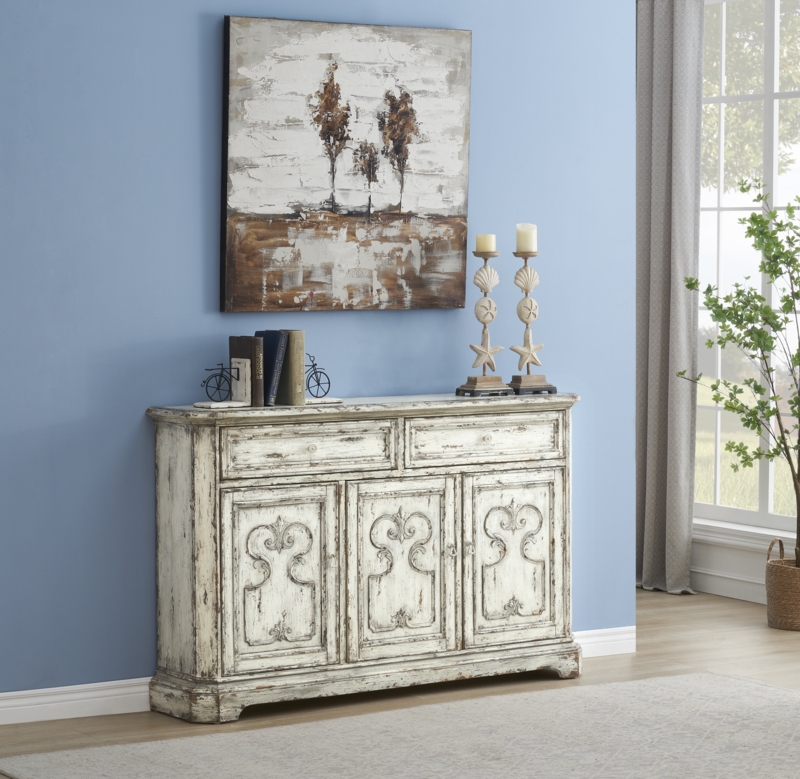Distressed Chic Sideboard with Storage