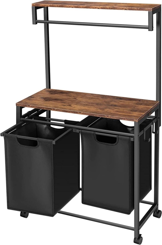Dual Laundry Hamper with Wheels