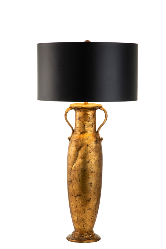 Contemporary 40" Buffet Lamp with Black and Gold Accents