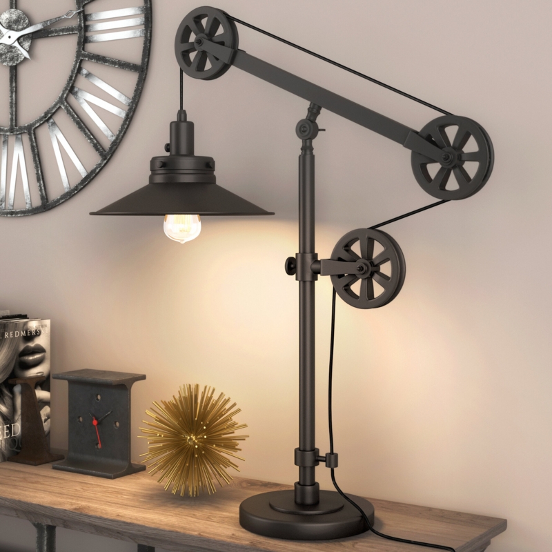 Industrial Chic Pulley Desk Lamp