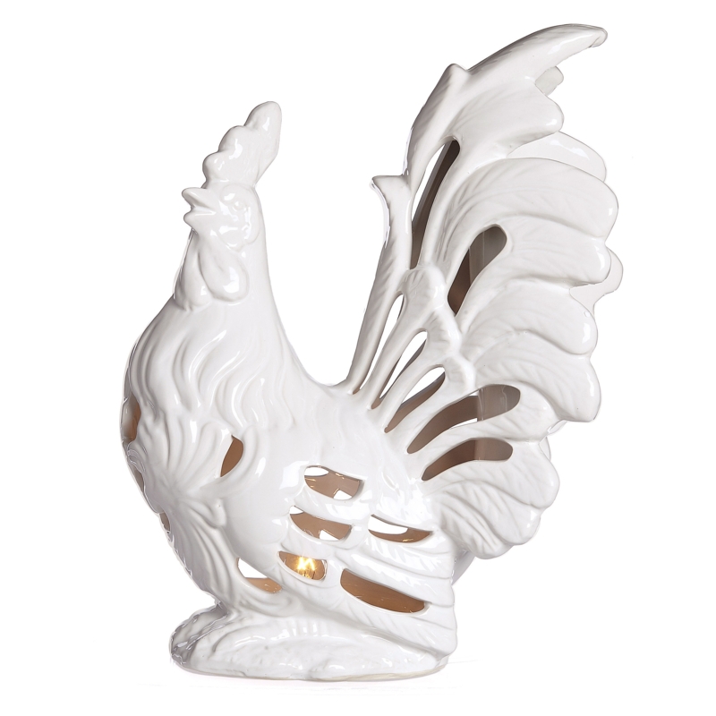 Rooster Light with White Glossy Finish
