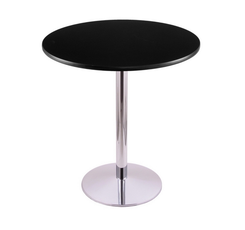 Industrial Round Pub Table with Footrest
