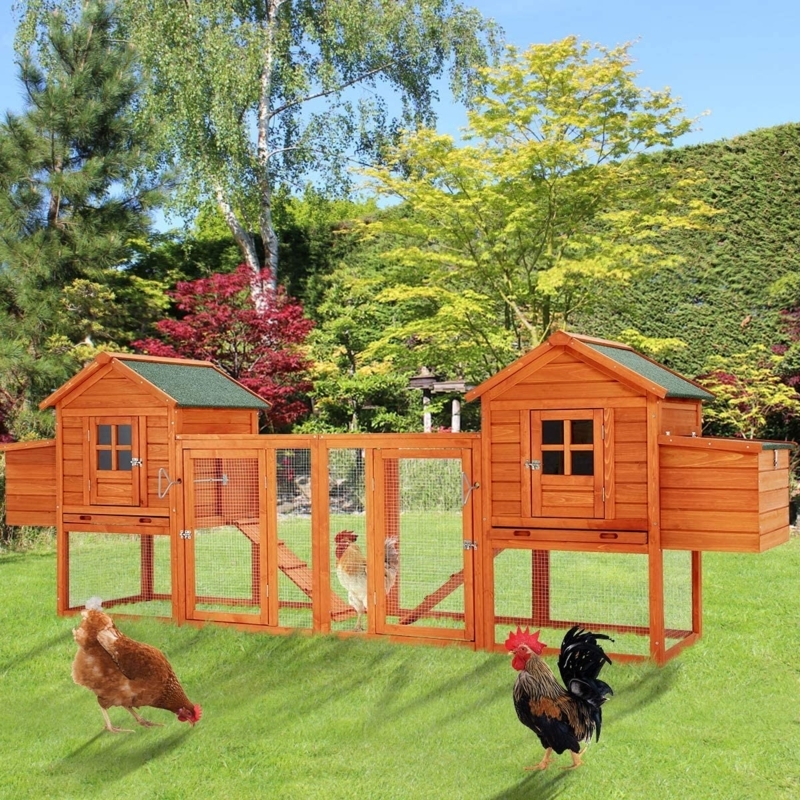 Deluxe Chicken Coop with Fenced Enclosure