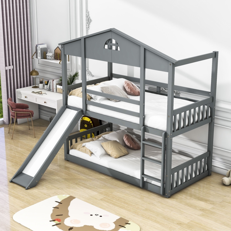 House Bunk Bed with Slide
