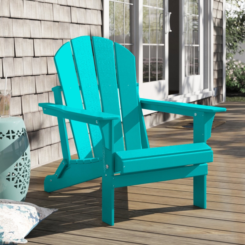 Adirondack Patio Chair with Wood-Inspired Finish