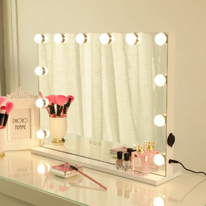 Magnifying Lighted Mirror with USB Port