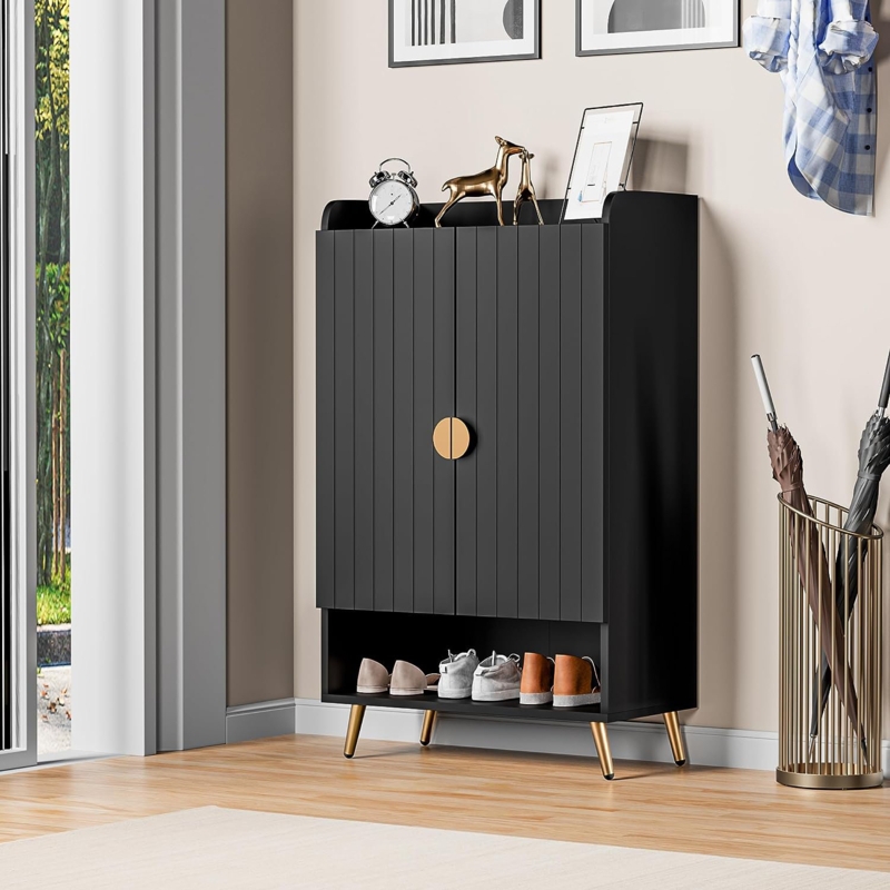 Modern and minimalist design Shoe cabinet with 3 doors 2 drawers