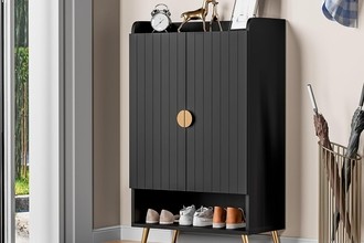 Black Shoe Cabinet With Doors - Foter