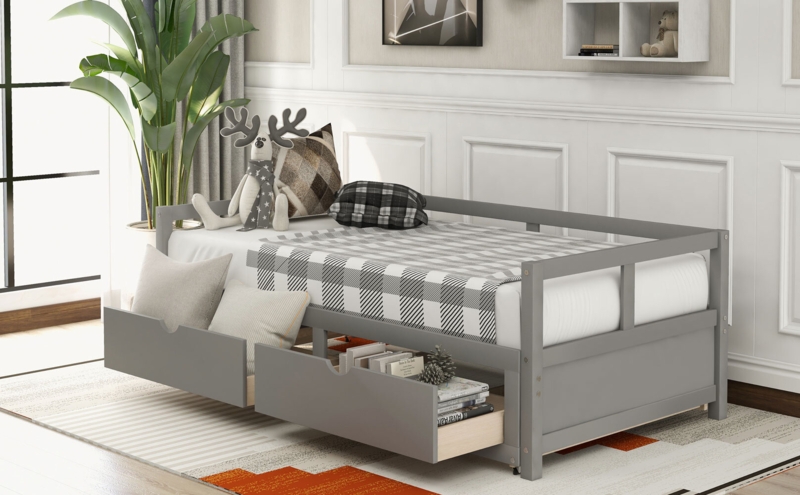 Spacious Daybed with Storage Drawers
