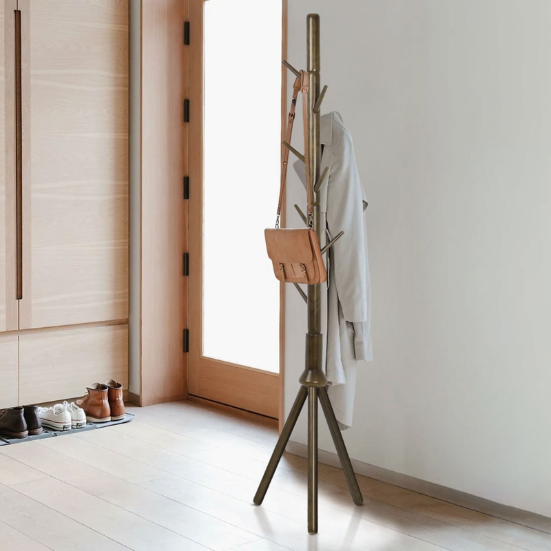 Natural Ash Log Coat Rack