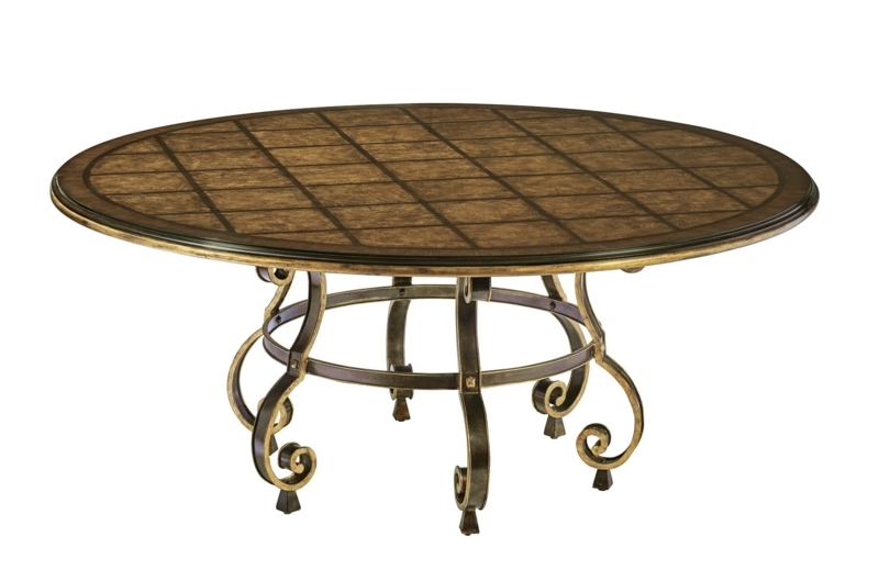 Mahogany Wood Tabletop with Bronze Metal Base