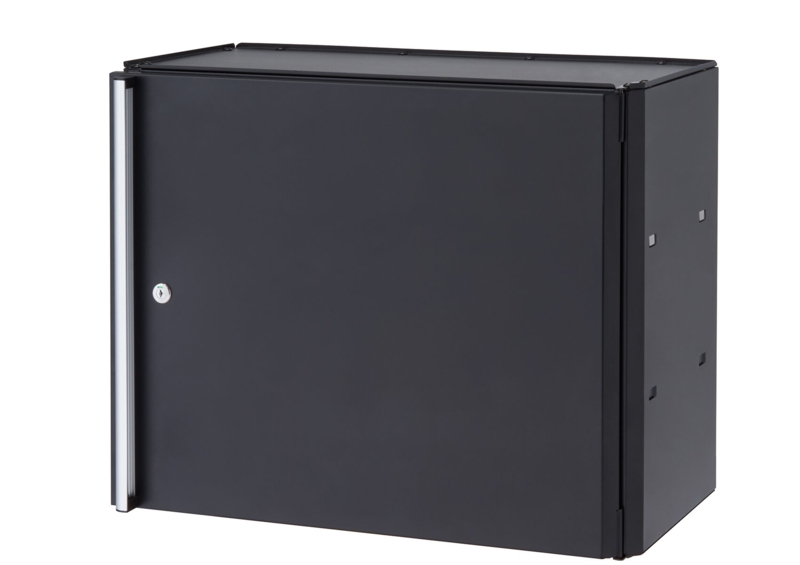 Black Wall Cabinet with Adjustable Shelf