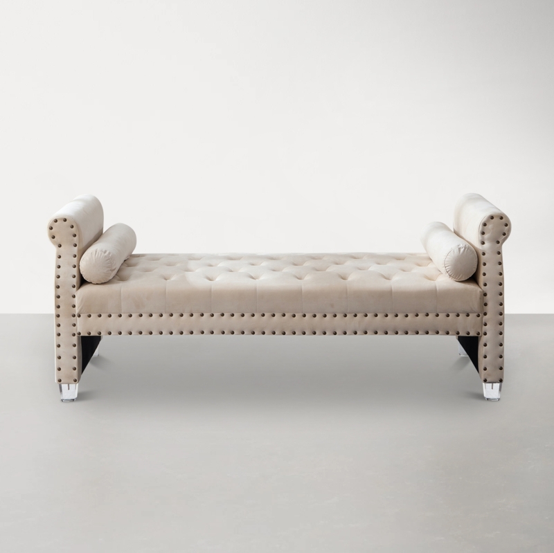 Glamorous Modern Velvet Chaise