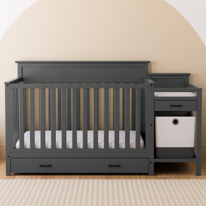 Crib and Changer with Storage Set