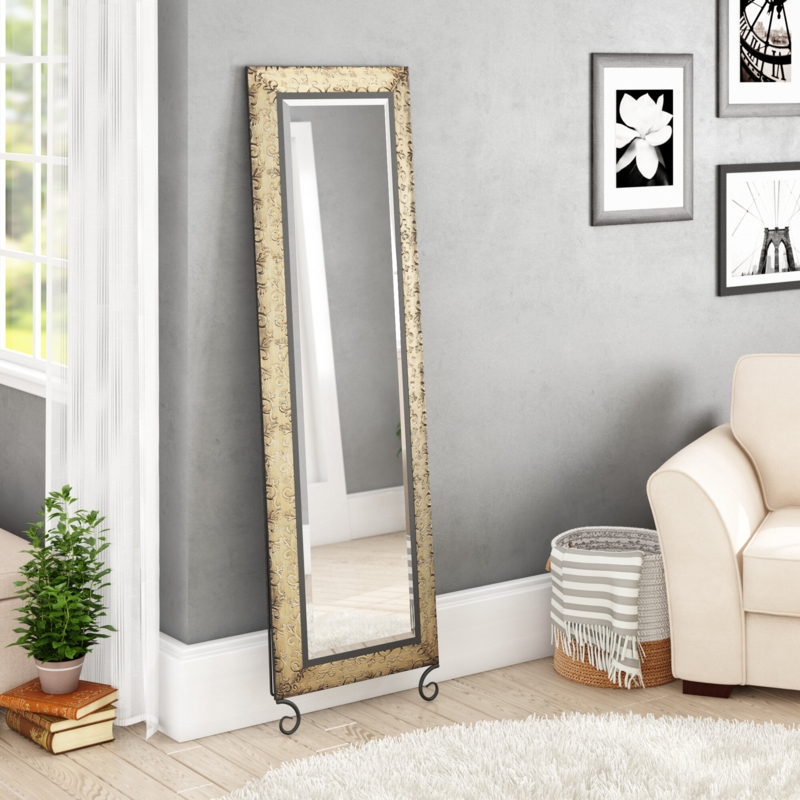 Full-Length Mirror with Antique Bronze Frame