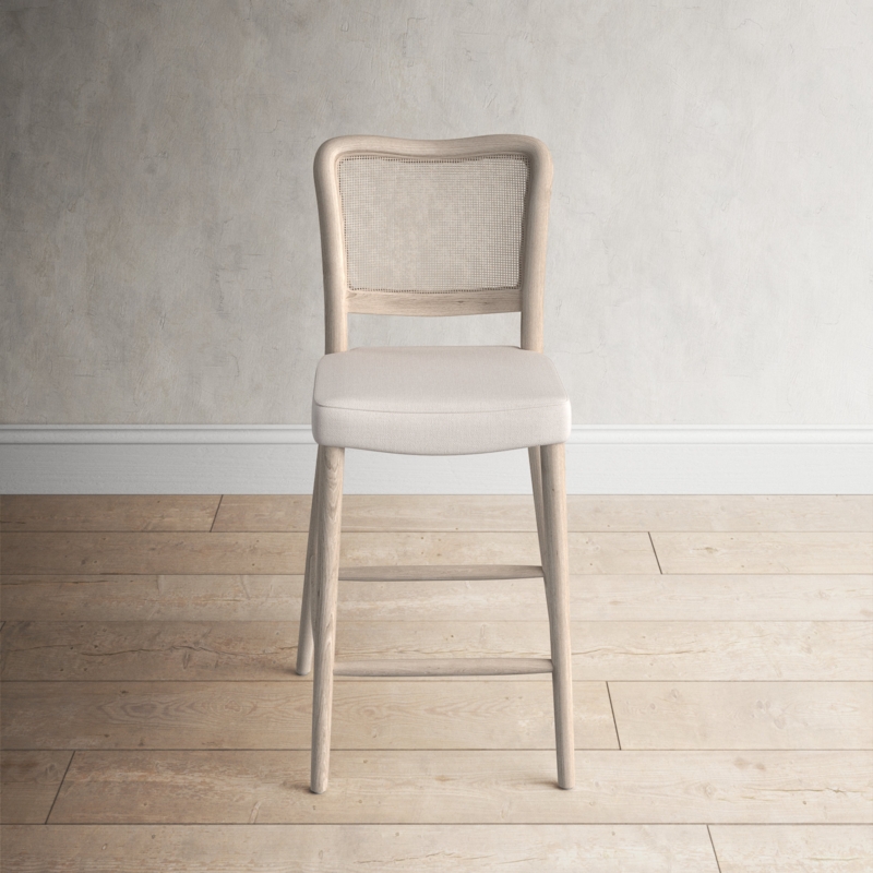 Transitional Counter Stool with Cane Back