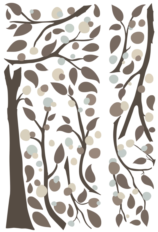 Mod Tree Peel and Stick Giant Wall Decal Set