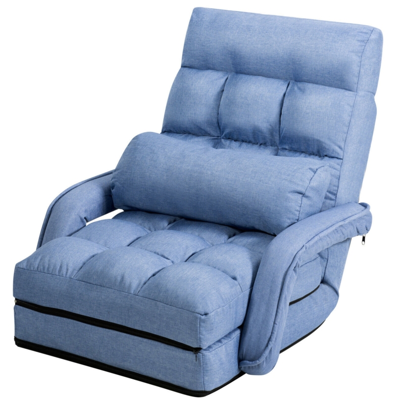 Adjustable Lounge Bed with Armrests