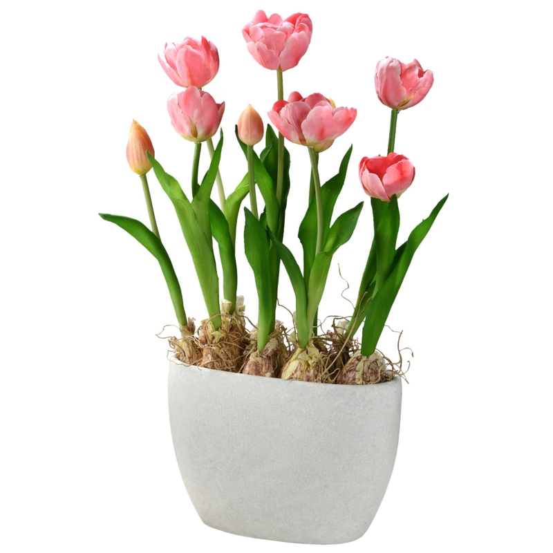 Tulip Blooms Potted Flower Decoration