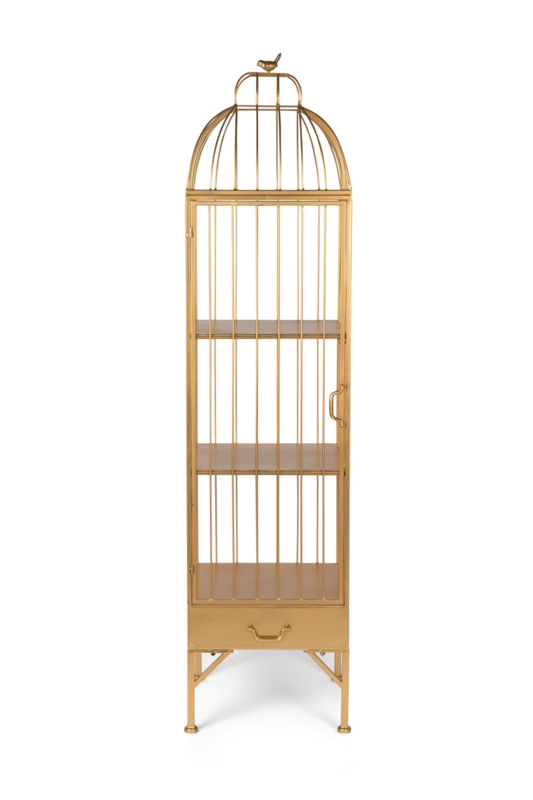 Bird Perch Three-Shelf Cabinet with Drawer