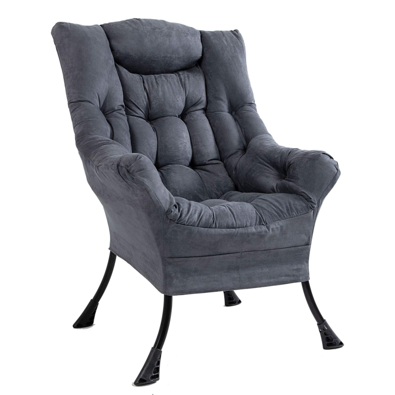 Cozy Modern Lounge Chair with Side Pocket