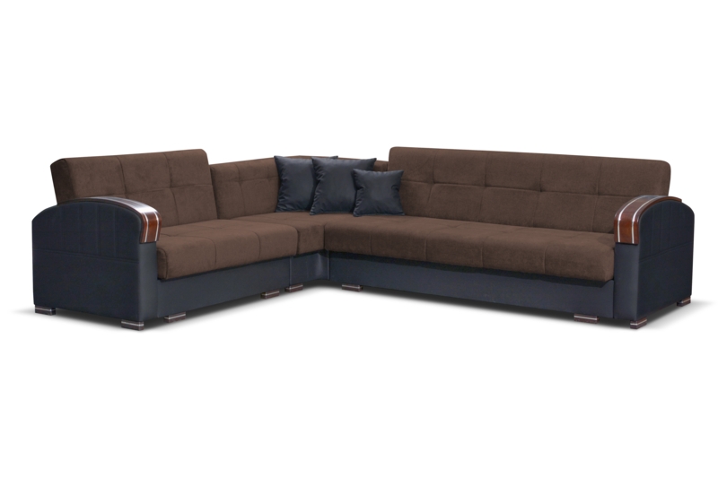 Large Sectional Sofa with Convertible Bed