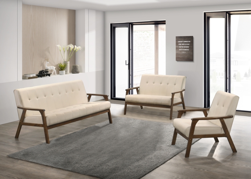Distinctive Modern Sofa, Loveseat and Arm Chair Set