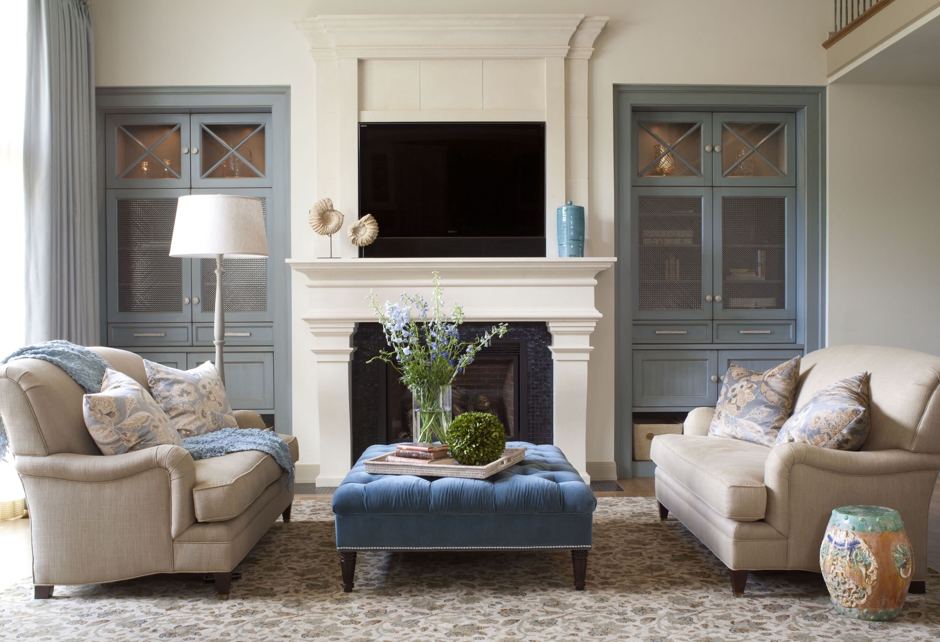 Utilize Ottomans as Seating