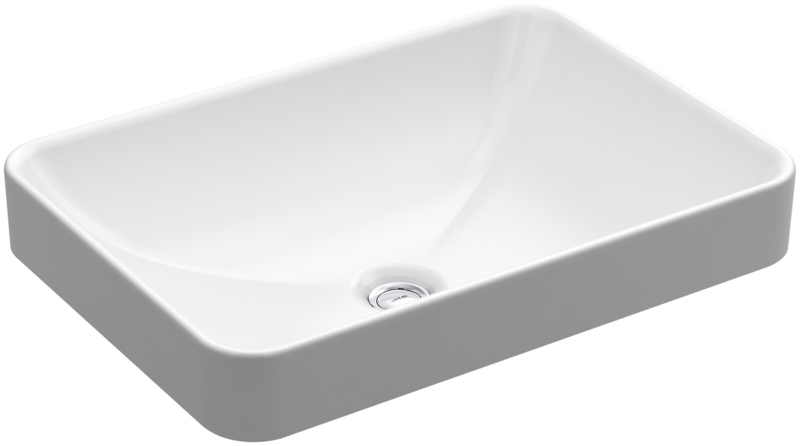 Rectangle Vessel-Style Sink with Rounded Edges