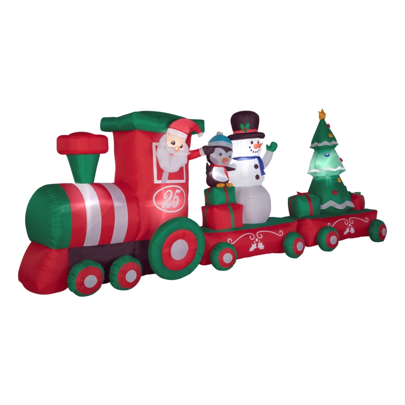 Light-Up Airblown Inflatable Christmas Train
