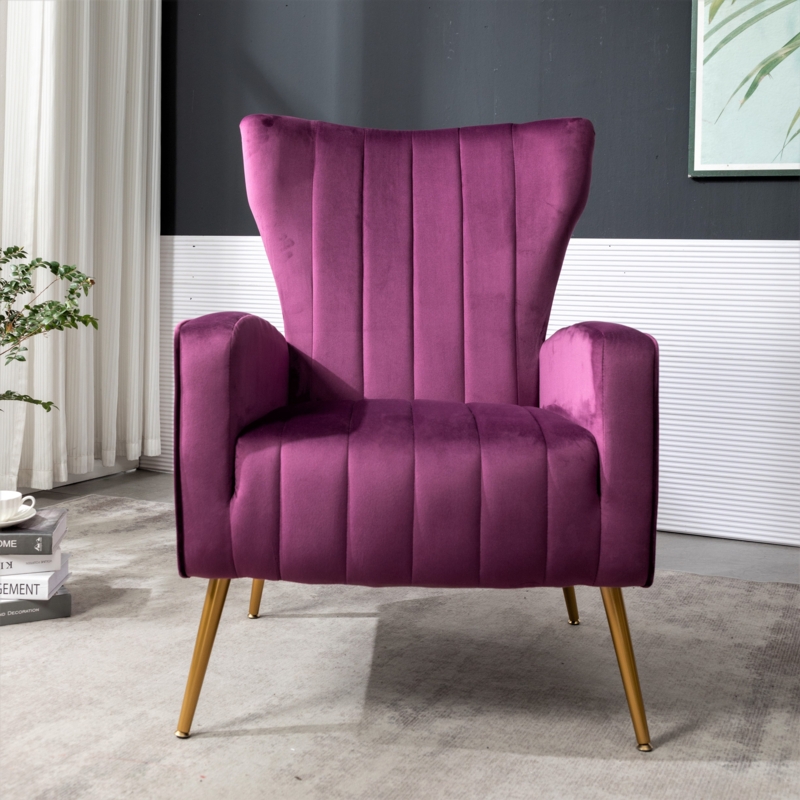 Accent Armchair with Tufted Back and Seat