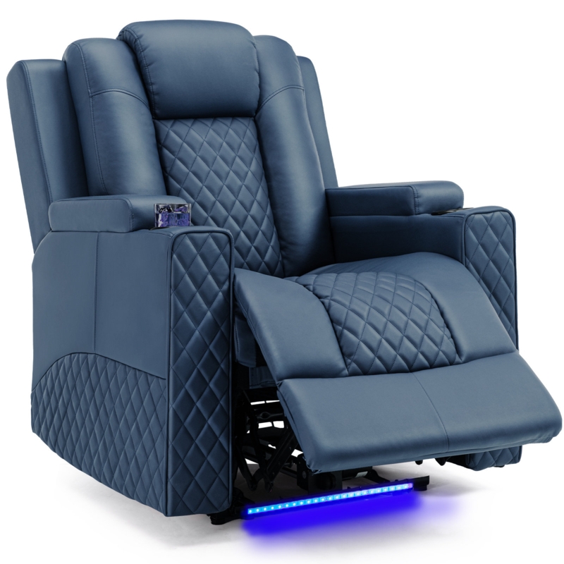 Stylish Reclining Massage Chair with Ambient Lighting