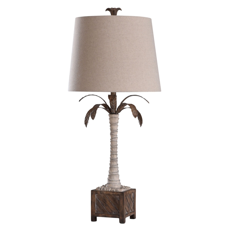 Coastal Palm Traditional Molded Table Lamp