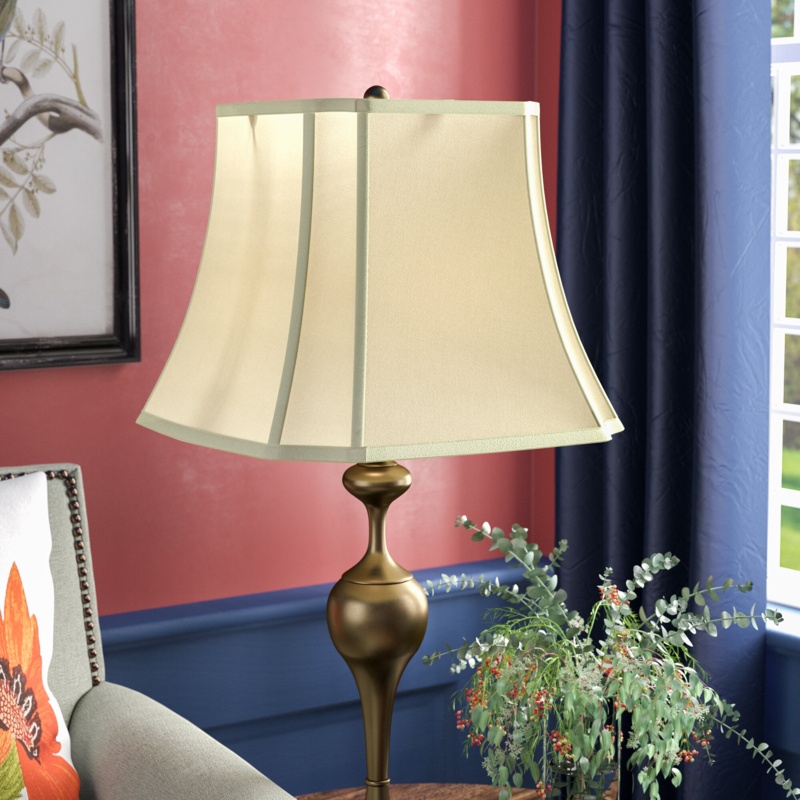 12" W Silk/Shantung Bell Lamp shade ( Screw on ) in Eggshell
