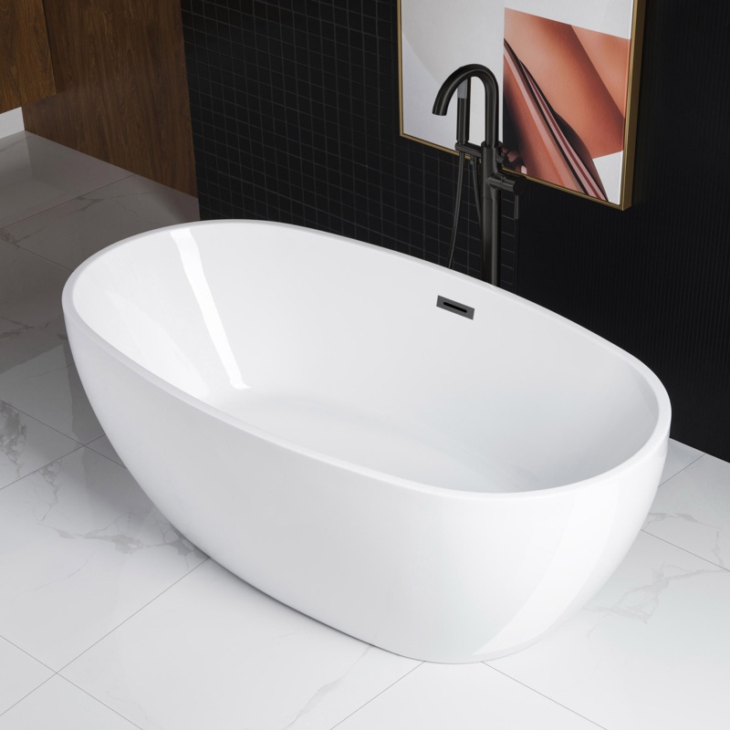 67'' x 31.5'' Freestanding Soaking Acrylic Bathtub