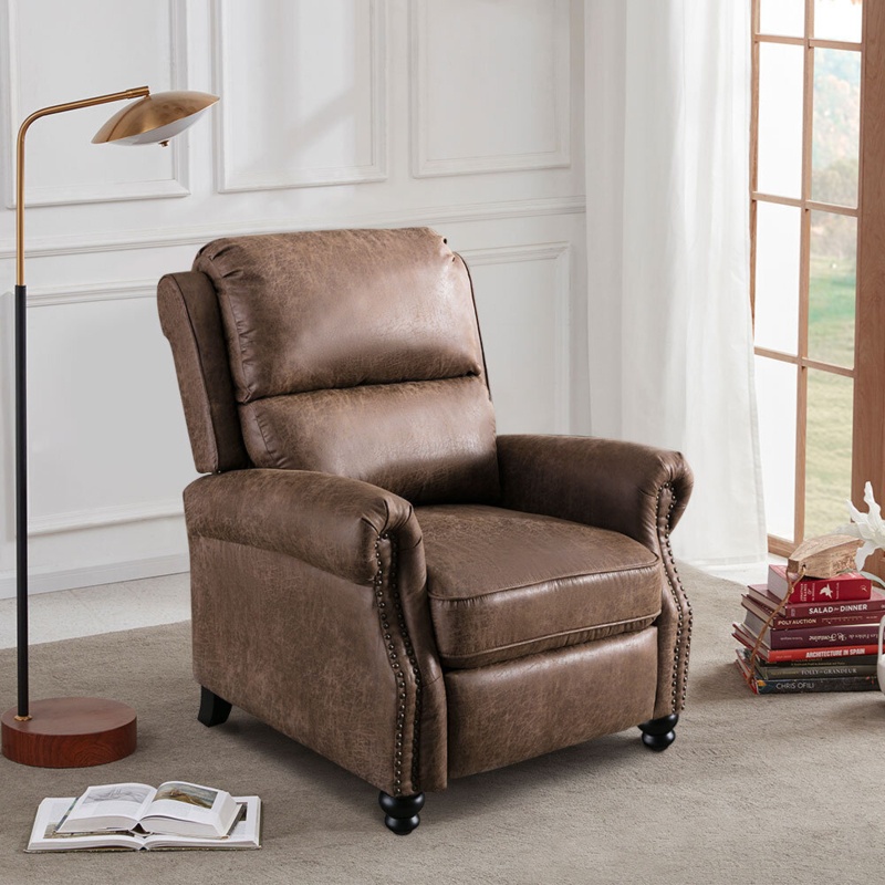 Hahne 31" Wide Pushback Manual Recliner With Rivet For Living Room